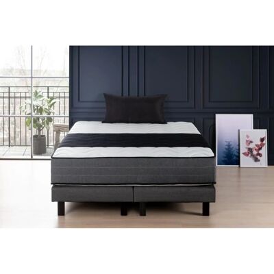 Ensemble DEKO DREAM 180x200 - Mousse mémoire - 28cm - 5 zones - Ferme - Hotel Premium Lux - Publicité Ensemble DEKO DREAM 180x200 - Mousse mémoire - 28cm - 5 zones - Ferme - Hotel Premium Lux - Publicité