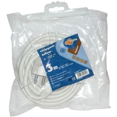 Profile Blanc 3M Rallonge 3G1.5 - Power Extension Cable - Publicité Profile Blanc 3M Rallonge 3G1.5 - Power Extension Cable - Publicité