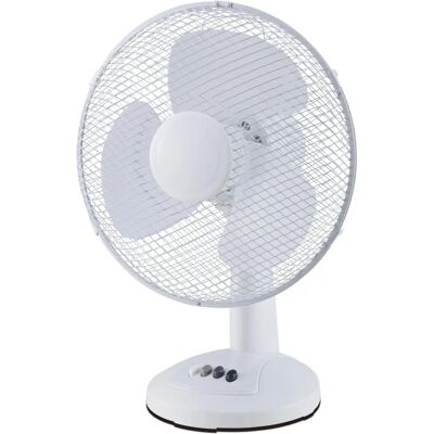Ventilateur de table blanc 30cm - 3 vitesses 45W - Publicité Ventilateur de table blanc 30cm - 3 vitesses 45W - Publicité