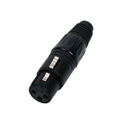 HQ M-1302BB XLR 3-poliger schwarzer Stecker HQ M-1302BB XLR 3-poliger schwarzer Stecker