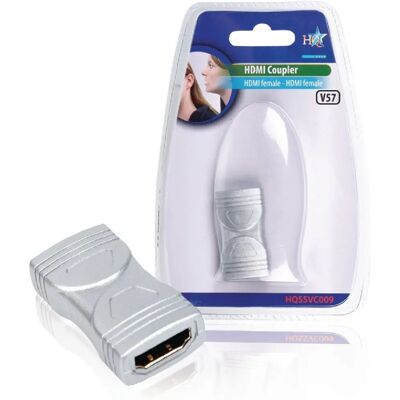 HQ HDMI-omvandlare - Guldbelagda HDMI - Grå - HDMI-kabeladapter HQ HDMI-omvandlare - Guldbelagda HDMI - Grå - HDMI-kabeladapter