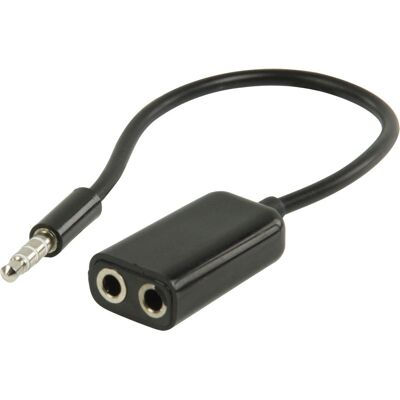 Valueline 3,5mm Audiokabel - 0,2m - Schwarz Valueline 3,5mm Audiokabel - 0,2m - Schwarz