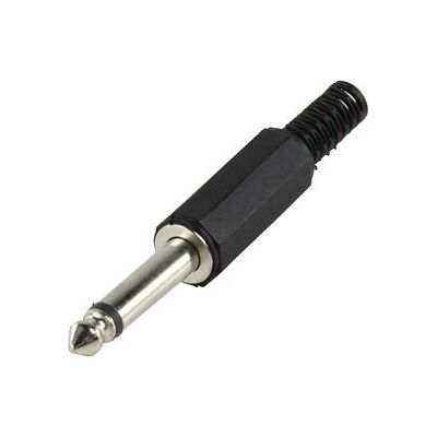 Conector de cable Valueline JC-011 - Mono Jack 6.35mm Negro Conector de cable Valueline JC-011 - Mono Jack 6.35mm Negro