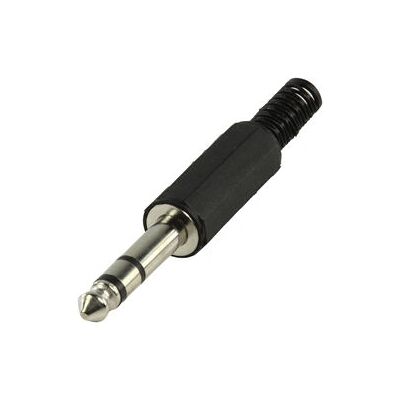 Valueline JC-015 Conector de cable - Jack estéreo 6,35mm - Negro Valueline JC-015 Conector de cable - Jack estéreo 6,35mm - Negro