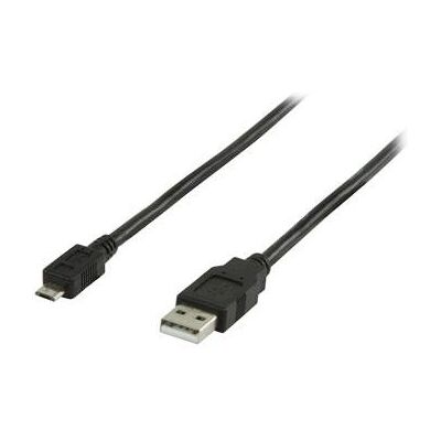 Valueline 1m USB 2.0 USB A Micro B Kabel - Zwart Valueline 1m USB 2.0 USB A Micro B Kabel - Zwart