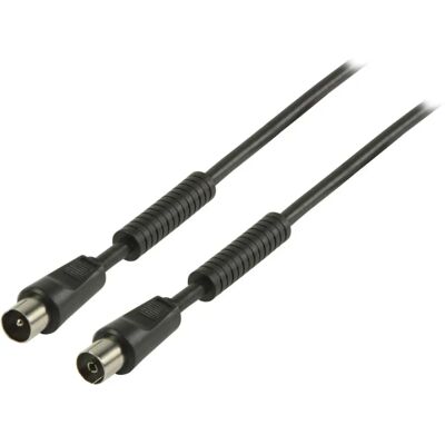 Valueline VLSP40010B50 Koaxialkabel - 5m - Schwarz Valueline VLSP40010B50 Koaxialkabel - 5m - Schwarz