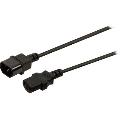 Valueline VLEP10500B20 Stromkabel - IEC-320 C14 auf C13 - 2 m Valueline VLEP10500B20 Stromkabel - IEC-320 C14 auf C13 - 2 m