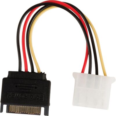 Valueline VLCP73530V015 Cable de alimentación - SATA a Molex 0.15m Valueline VLCP73530V015 Cable de alimentación - SATA a Molex 0.15m
