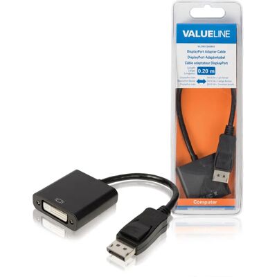 Valueline VLCB37250B02 Video Kabeladapter - DisplayPort naar DVI-D - 0,2m Valueline VLCB37250B02 Video Kabeladapter - DisplayPort naar DVI-D - 0,2m