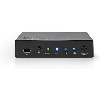 Nedis Video Kytkin - HDMI 4K 3-Port Antrasiitti Nedis Video Kytkin - HDMI 4K 3-Port Antrasiitti