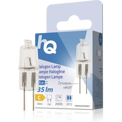 HQ Hqhg4caps001 Warm wit G4 5W Halogeenlamp - Halogen bulb HQ Hqhg4caps001 Warm wit G4 5W Halogeenlamp - Halogen bulb