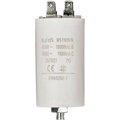 Fixapart W1-11016N Weiß Fixkondensator - Motor 16UF 450V Fixapart W1-11016N Weiß Fixkondensator - Motor 16UF 450V