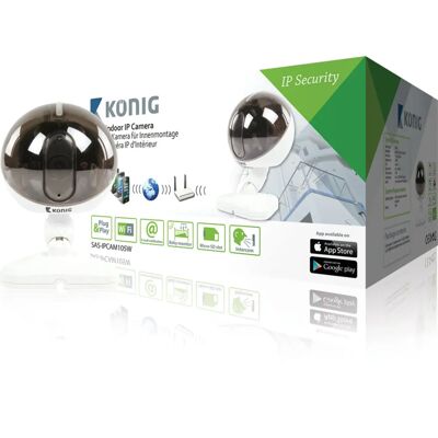 Caméra IP d’intérieur blanche Konig SAS-IPCAM105W - sécurité - Publicité Caméra IP d’intérieur blanche Konig SAS-IPCAM105W - sécurité - Publicité