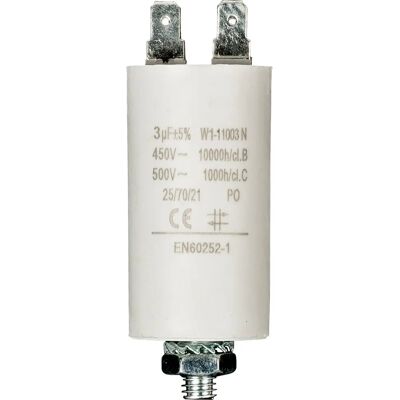 Fixapart W1-11003N Fast Cylindrisk Kondensator 3uF Fixapart W1-11003N Fast Cylindrisk Kondensator 3uF