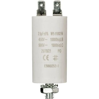Fixapart W1-11002N Kondensator - 2,5uF, Weiß, 450V - Kondensator Fixapart W1-11002N Kondensator - 2,5uF, Weiß, 450V - Kondensator
