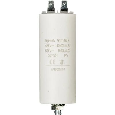 Fixapart W1-11025N Kondensator - 25 uF, 450V, Weiß - Kondensator Fixapart W1-11025N Kondensator - 25 uF, 450V, Weiß - Kondensator
