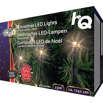 Hq LED Kerstverlichting - 200 Lampen Binnen Warmwit - Kerstverlichting Hq LED Kerstverlichting - 200 Lampen Binnen Warmwit - Kerstverlichting