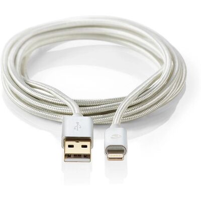Nedis Aluminium Lightning Kabel - Mobiele Telefoonkabel - 2m Nedis Aluminium Lightning Kabel - Mobiele Telefoonkabel - 2m