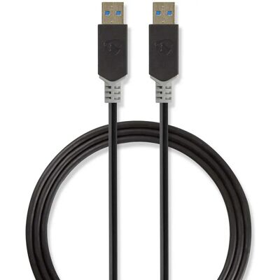 Nedis CCBW61000AT20 USB-kabel - USB 3.2 Gen 1 - 2 m - Antracit - Extern hårddisk Nedis CCBW61000AT20 USB-kabel - USB 3.2 Gen 1 - 2 m - Antracit - Extern hårddisk