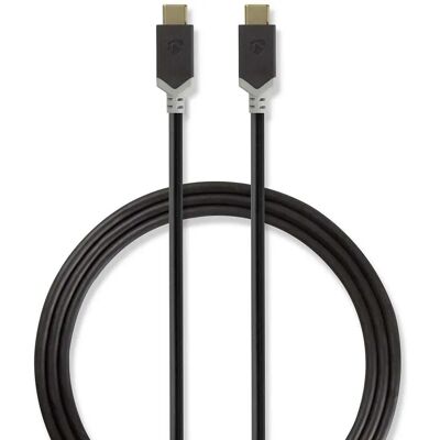 Nedis USB-kaapeli - USB 3.2 Gen 2 - 1 m - Antrasiitti - Tiedot ja lataus Nedis USB-kaapeli - USB 3.2 Gen 2 - 1 m - Antrasiitti - Tiedot ja lataus