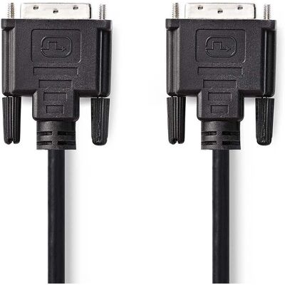 Nedis CCGP32000BK100 DVI Kaapeli - 10 m Musta - DVI Kaapeli Nedis CCGP32000BK100 DVI Kaapeli - 10 m Musta - DVI Kaapeli