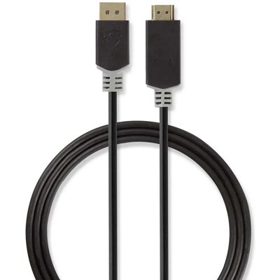 Nedis CCBW37100AT20 Videokaapeliadapteri - 4K DisplayPort HDMI Nedis CCBW37100AT20 Videokaapeliadapteri - 4K DisplayPort HDMI