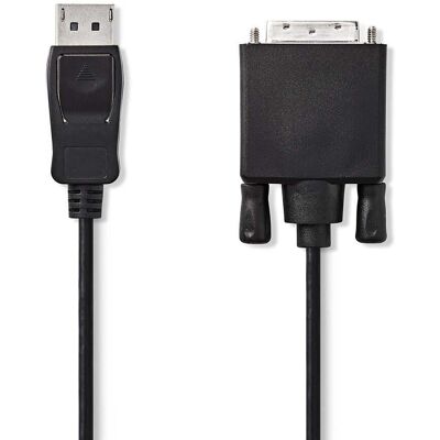 Nedis DisplayPort naar DVI Adapterkabel 2m Zwart Nedis DisplayPort naar DVI Adapterkabel 2m Zwart