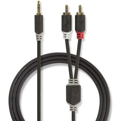 Nedis Modell CABW22200AT50 5 m Stereo-Audiokabel - Audiokabel Nedis Modell CABW22200AT50 5 m Stereo-Audiokabel - Audiokabel