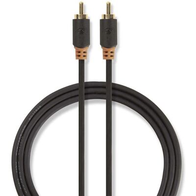 Nedis Antracite 2m RCA äänijohto - Äänijohto Nedis Antracite 2m RCA äänijohto - Äänijohto