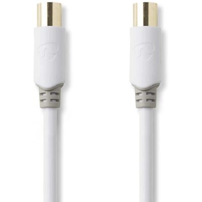 Câble coaxial Nedis CSBW40015WT20 - Blanc - Publicité Câble coaxial Nedis CSBW40015WT20 - Blanc - Publicité
