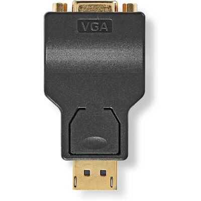 Nedis DisplayPort Adapter | DisplayPort Uros | VGA Nainen - Musta Nedis DisplayPort Adapter | DisplayPort Uros | VGA Nainen - Musta
