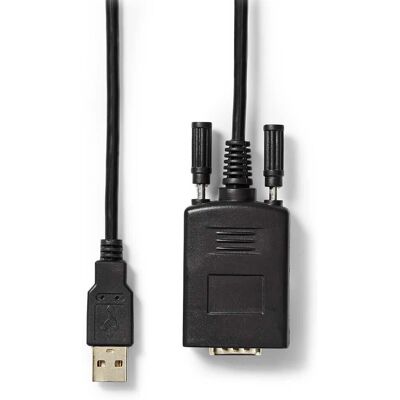 Nedis Seriell Kabel - 0,9m, Nikkelförstärkt, USB-A till RS232 Nedis Seriell Kabel - 0,9m, Nikkelförstärkt, USB-A till RS232