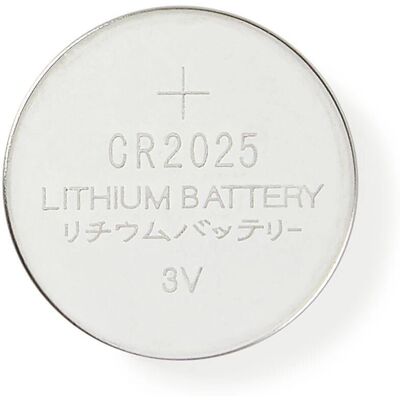 Nedis CR2025 Lithium-Knopfzelle - 5er Pack - Silber Nedis CR2025 Lithium-Knopfzelle - 5er Pack - Silber