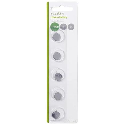 Nedis CR1220 Lithium Batterie - 5er Pack - Batterie Nedis CR1220 Lithium Batterie - 5er Pack - Batterie