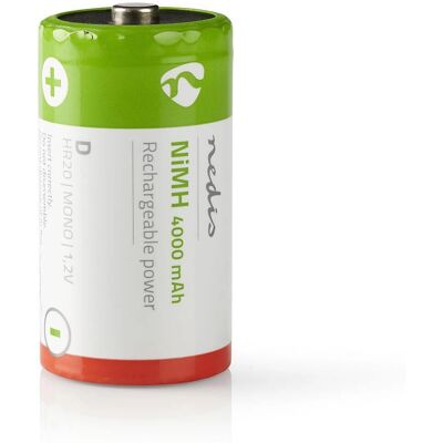 Nedis Kestävä NiMH Paristo D - 4000mAh - Erittäin Alhainen Itsepurkautumisaste Nedis Kestävä NiMH Paristo D - 4000mAh - Erittäin Alhainen Itsepurkautumisaste