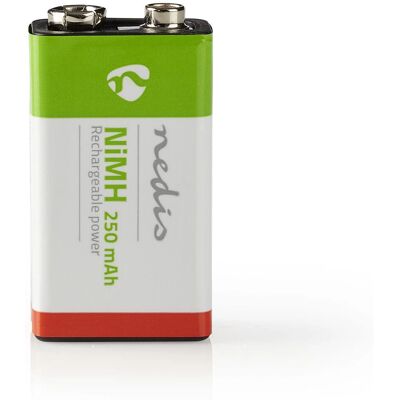 Nedis Wiederaufladbare 9V NiMH Batterie - Geringe Selbstentladung Nedis Wiederaufladbare 9V NiMH Batterie - Geringe Selbstentladung