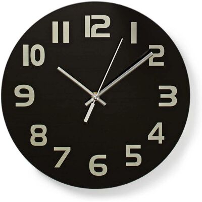 Reloj de Pared Nedis CLWA006GL30BK Negro - Reloj de Pared Reloj de Pared Nedis CLWA006GL30BK Negro - Reloj de Pared