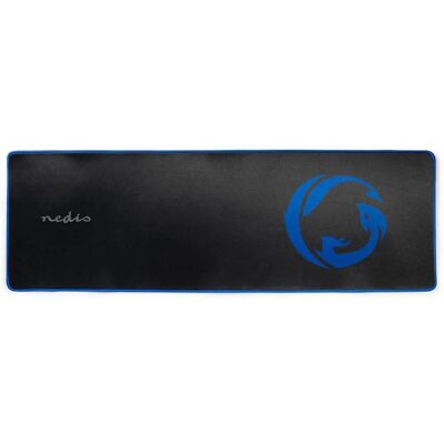 Alfombrilla de ratón gaming Nedis - XXL Negro/Azul Microfibra, Goma Alfombrilla de ratón gaming Nedis - XXL Negro/Azul Microfibra, Goma