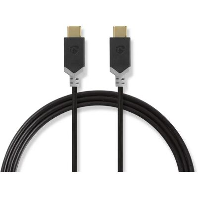 Nedis USB-kabel - 2m USB-C 4K 60Hz 5Gbps - Svart Nedis USB-kabel - 2m USB-C 4K 60Hz 5Gbps - Svart
