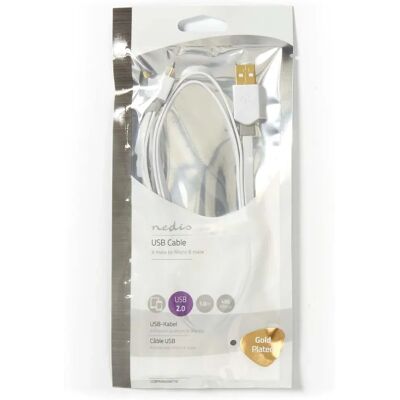 Nedis USB-Kabel - 1m - USB 2.0 - Micro-USB B - Weiß Nedis USB-Kabel - 1m - USB 2.0 - Micro-USB B - Weiß