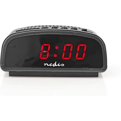 Nedis Digital Alarm Clock - Large LED Display, Mains Power, Snooze Nedis Digital Alarm Clock - Large LED Display, Mains Power, Snooze