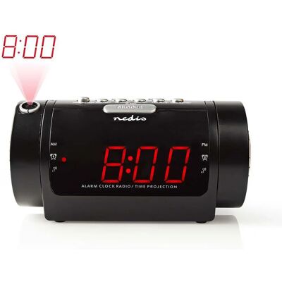 Nedis Modell CLAR005BK Radio och Väggur - Digital, LED-display, AM/FM, Projektion Nedis Modell CLAR005BK Radio och Väggur - Digital, LED-display, AM/FM, Projektion