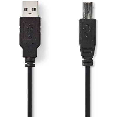 Nedis USB Kabel 3m USB 2.0 A naar B Zwart Nedis USB Kabel 3m USB 2.0 A naar B Zwart