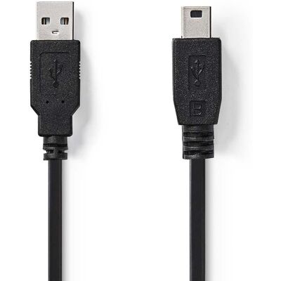 Nedis USB-Kabel - 5m USB 2.0 A till Mini-USB A Schwarz Nedis USB-Kabel - 5m USB 2.0 A till Mini-USB A Schwarz