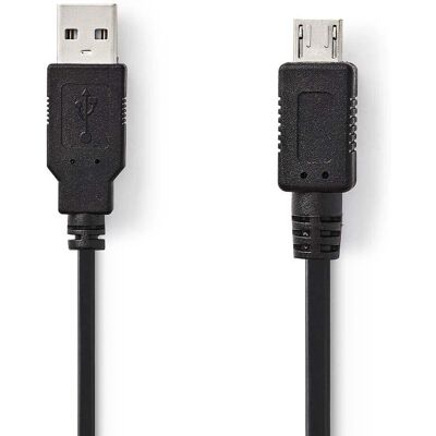 Nedis USB-kaapeli - 2m - USB 2.0 - Musta Nedis USB-kaapeli - 2m - USB 2.0 - Musta