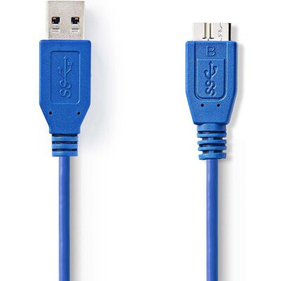 Nedis USB-kabel - 5m USB 3.2 Gen 1 - Blå Nedis USB-kabel - 5m USB 3.2 Gen 1 - Blå