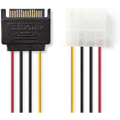 Nedis Stromkabel 0,15 m SATA zu Molex - Netzteil-Adapter Nedis Stromkabel 0,15 m SATA zu Molex - Netzteil-Adapter