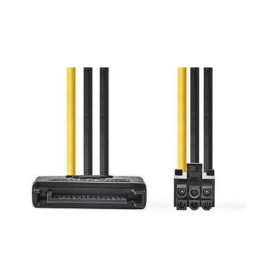Câble d'alimentation Nedis - PCIe 0,20 m - Interne - Or - Publicité Câble d'alimentation Nedis - PCIe 0,20 m - Interne - Or - Publicité