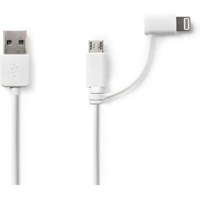 Nedis CCGP39400WT10 USB Kaapeli - Micro-B, USB-A, 1 m Nedis CCGP39400WT10 USB Kaapeli - Micro-B, USB-A, 1 m