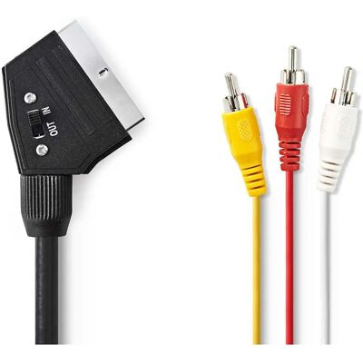 Nedis CVGP31130BK10 SCART-kaapeli - 1m - Musta Nedis CVGP31130BK10 SCART-kaapeli - 1m - Musta
